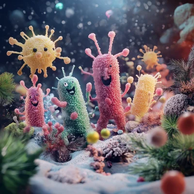 Colorful Bacteria Celebration