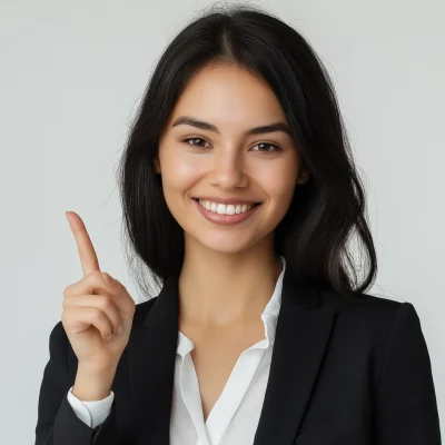 Smiling Young Woman in Business Attire