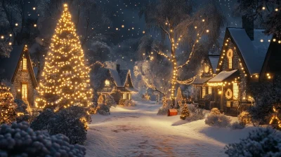 Winter Wonderland at Night