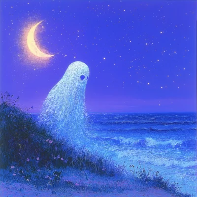 Beautiful Ghost Under Moonlight