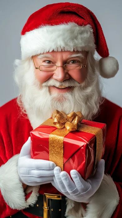 Santa Claus Delivering Presents