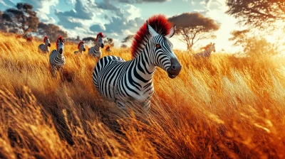 Zebras in the Savanna