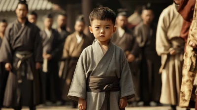 A Young Boy in Traditional Attire