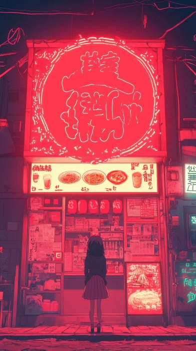 Anime Ramen Shop Interior