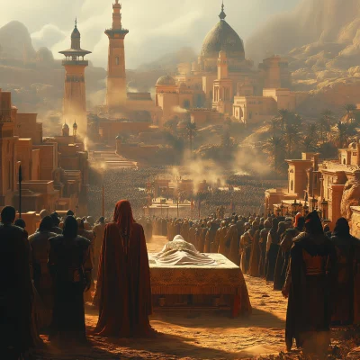 Saladin’s Funeral Scene