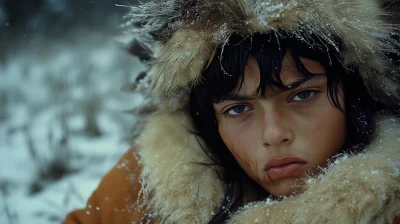 Cherokee Boy in Forest