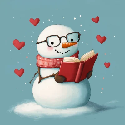 Retro Valentine Snowman