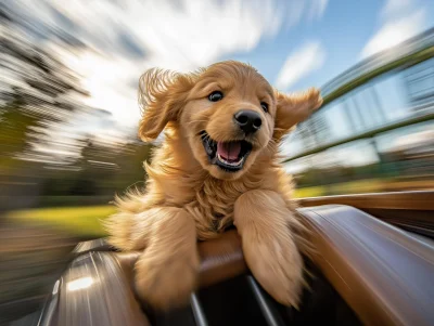 Puppy on a Rollercoaster