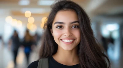 Smiling College Student