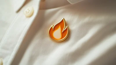 Enamel Flame Pin