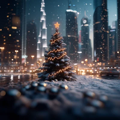 Wintery Dubai Cityscape