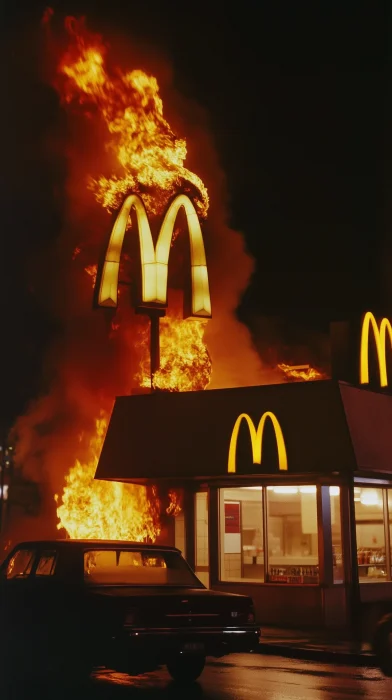 McDonalds on Fire