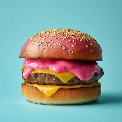 Pink Bread Burger