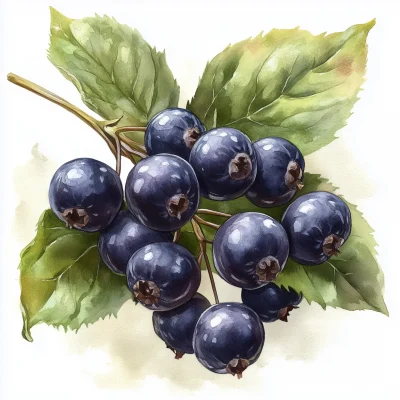 Black Elderberry Illustration