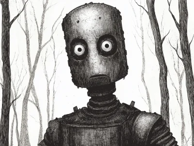 Robot in Edward Gorey Style