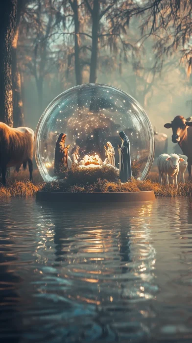 Surreal Snow Globe in Lagoon