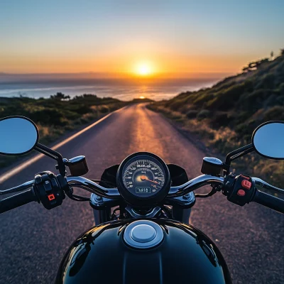 Sunset Ride on a Ducati