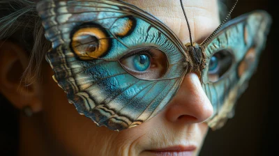 Mystical Woman with Butterfly Mask