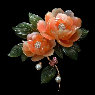 Chinese Peony Hairpin