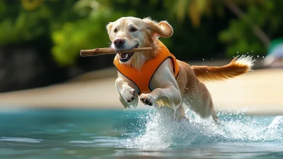 Golden Retriever in Water