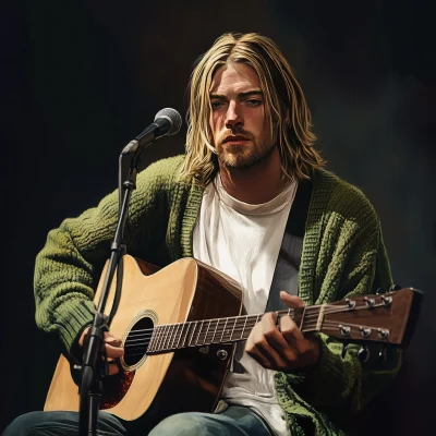 Kurt Cobain at Unplugged Concert