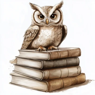 Owl on Books