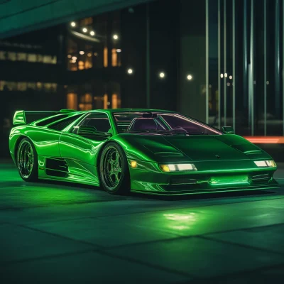 Lamborghini Diablo Nighttime Photoshoot