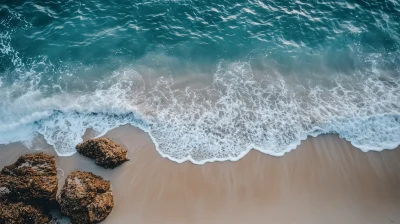 Empty Beach with Waves