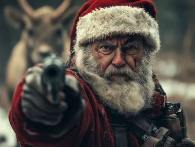 Rambo Santa Claus and Psychotic Rudolph