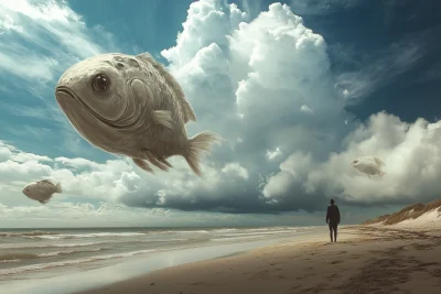 Surreal Beach Encounter