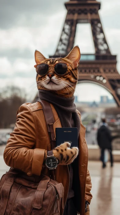 Chiku the Bengal Cat in Paris