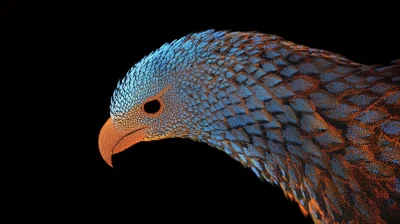 Neon Dot Line Bird