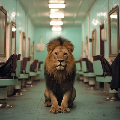 Lion in Barbershop