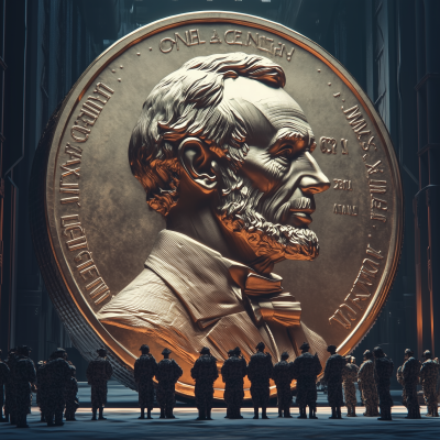 Gigantic One Cent Coin