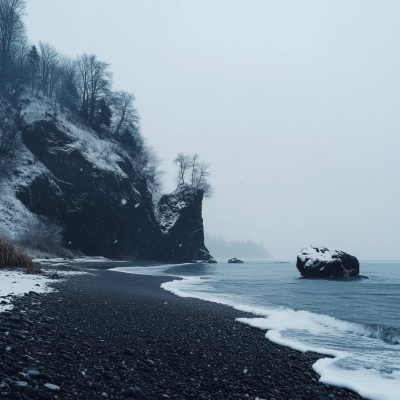 Gloomy Winter Coastline