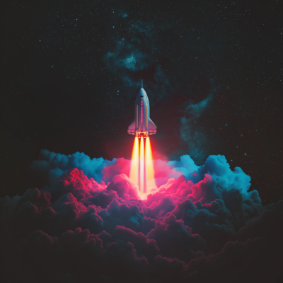 Retro Space Blast Off