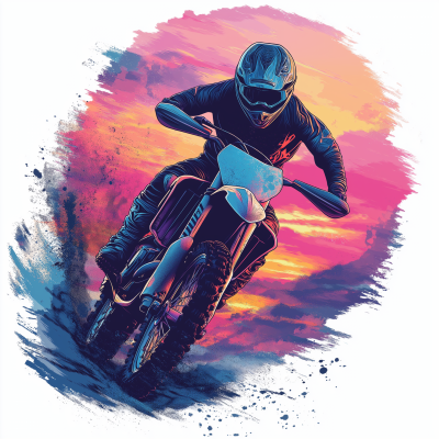 Rider at Sunset