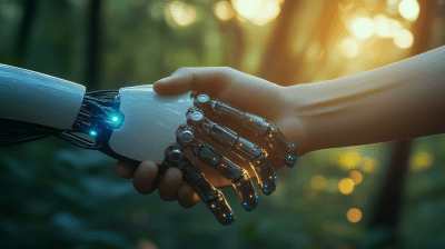 Handshake Between Human and Robot
