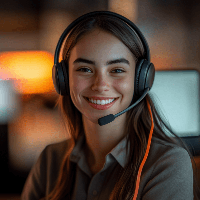 Smiling Service Employee