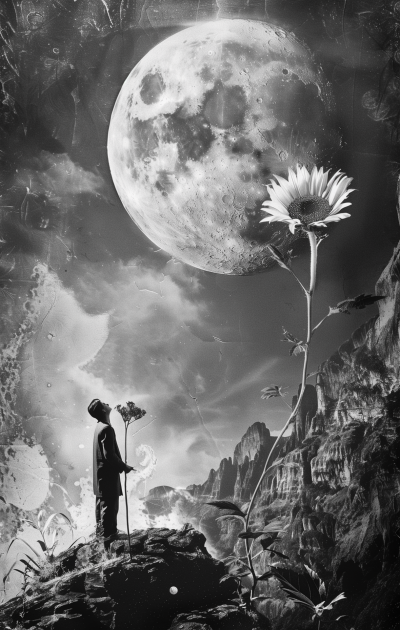 The Little Prince with His Flower