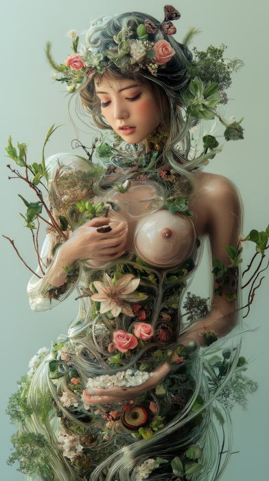 Glass Floral Women