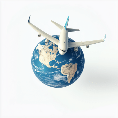3D Plane Flying Around the World