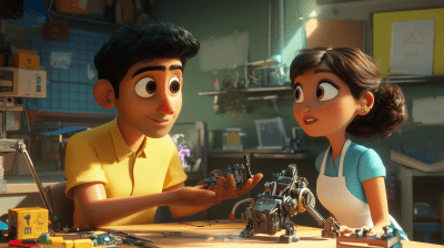 Animated Office Scene
