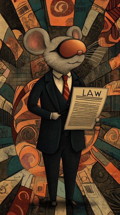Blindfolded Mouse in a Suit