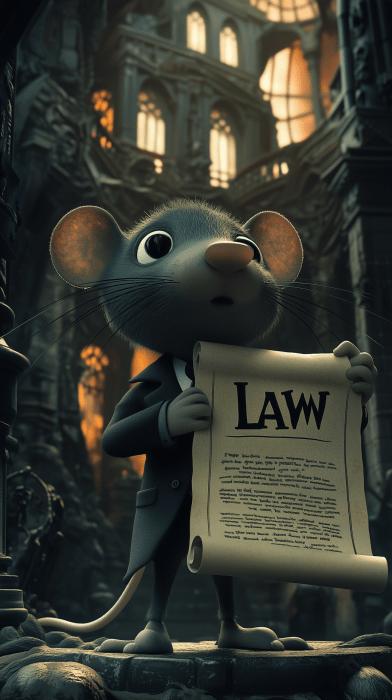 Blindfolded Mouse in Suit