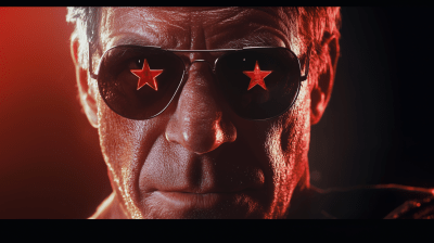 Muscular Face with Funny Glasses