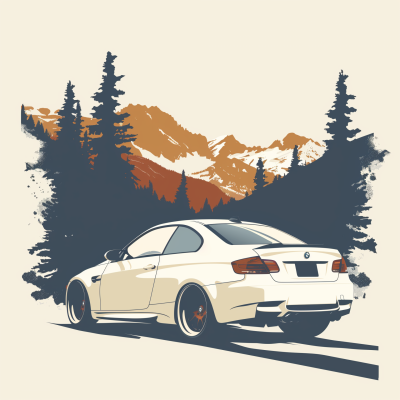 Vintage BMW E92 M3 Driving Print