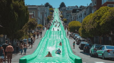 Summer Fun on the Water Slide