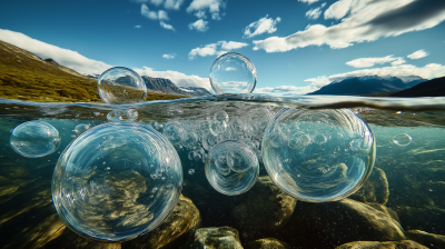 Bubbles in Clear Water