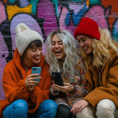 Young Influencers Laughing Together